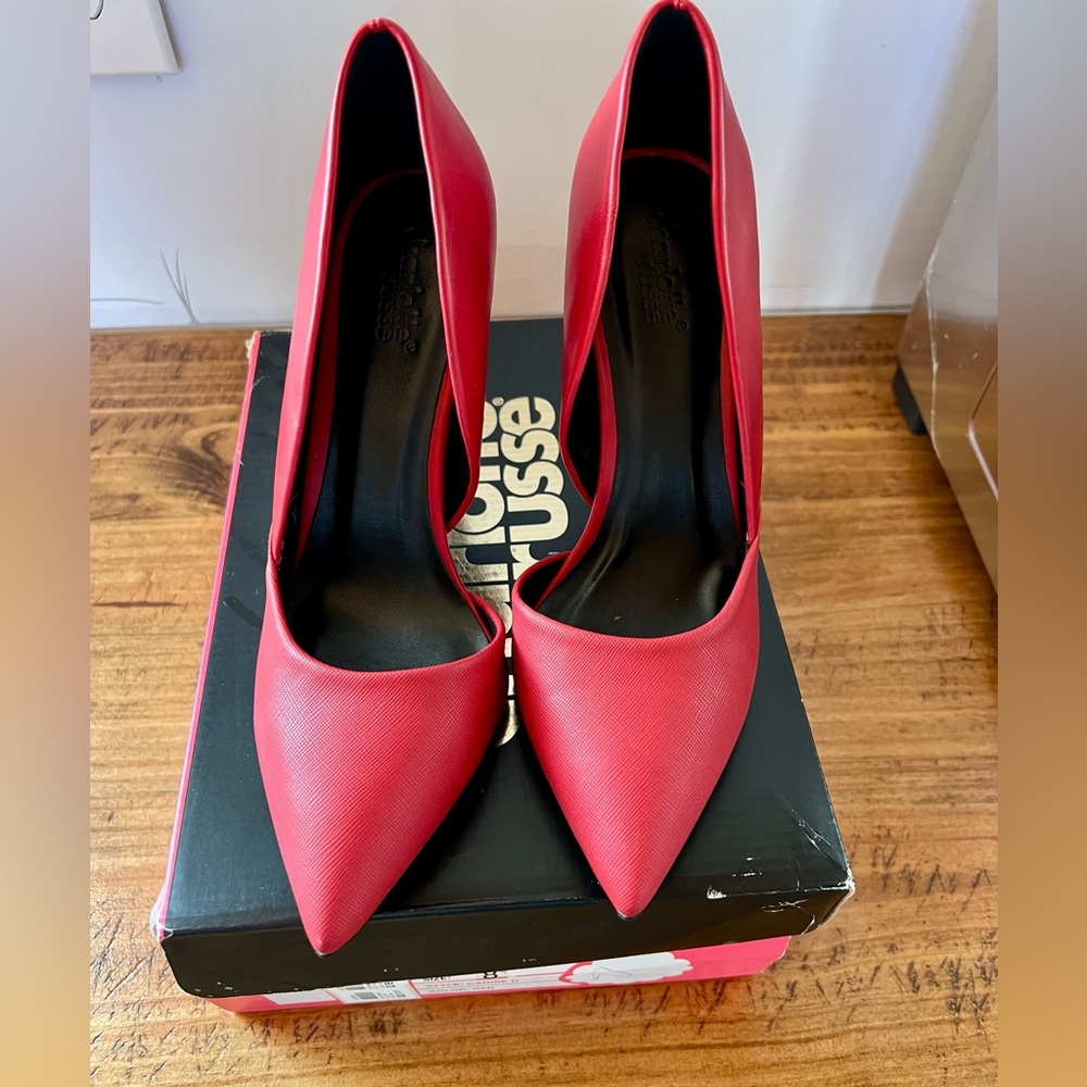 Charlotte Russe Red Pointed-Toe Stiletto Pumps